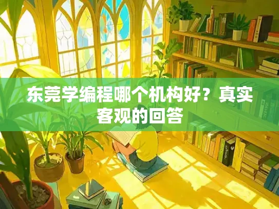 东莞学编程哪个机构好？真实客观的回答