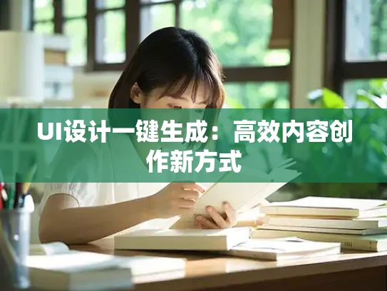 UI设计一键生成：高效内容创作新方式