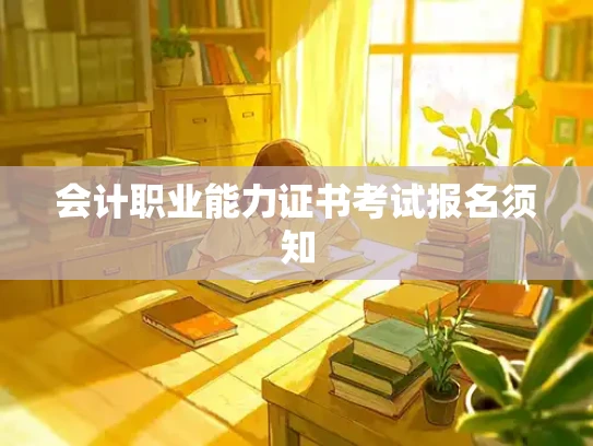 会计职业能力证书考试报名须知