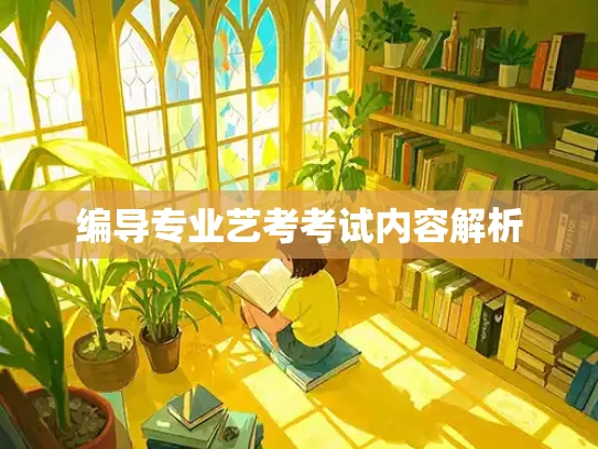 编导专业艺考考试内容解析