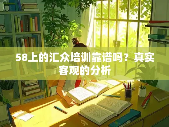 58上的汇众培训靠谱吗？真实客观的分析