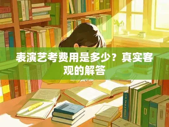 表演艺考费用是多少？真实客观的解答