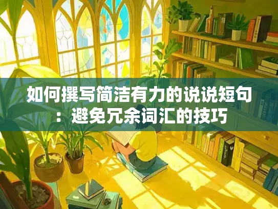 如何撰写简洁有力的说说短句：避免冗余词汇的技巧