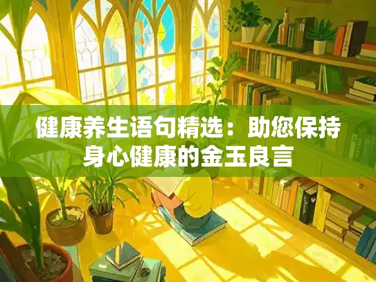健康养生语句精选：助您保持身心健康的金玉良言