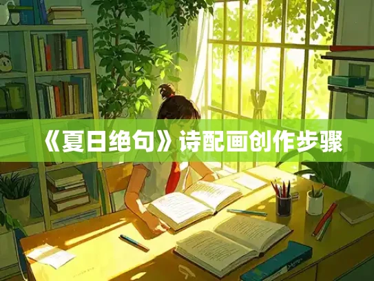 《夏日绝句》诗配画创作步骤