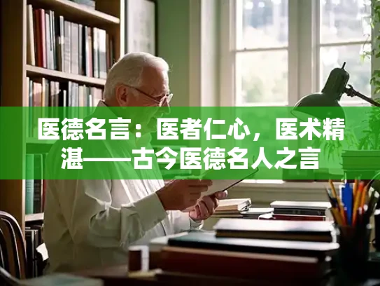 医德名言：医者仁心，医术精湛——古今医德名人之言