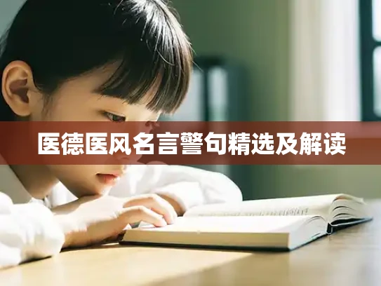 医德医风名言警句精选及解读