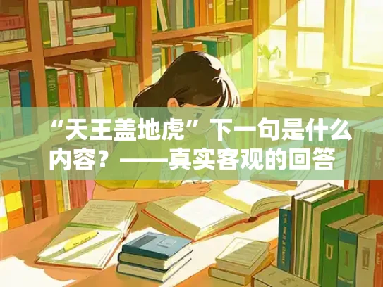“天王盖地虎”下一句是什么内容？——真实客观的回答
