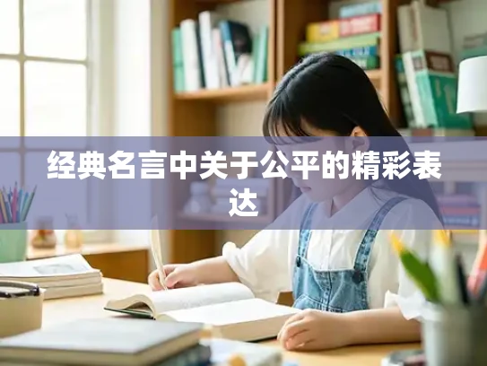 经典名言中关于公平的精彩表达