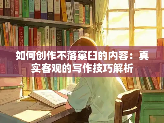 如何创作不落窠臼的内容：真实客观的写作技巧解析