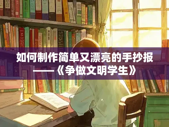 如何制作简单又漂亮的手抄报——《争做文明学生》