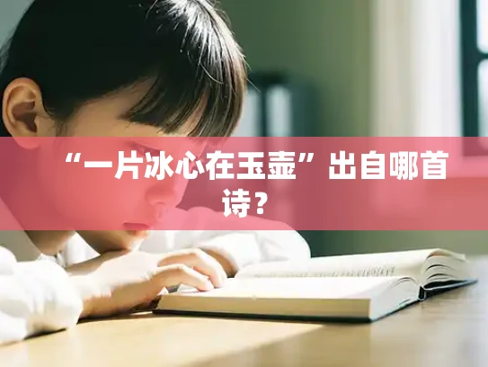 “一片冰心在玉壶”出自哪首诗？