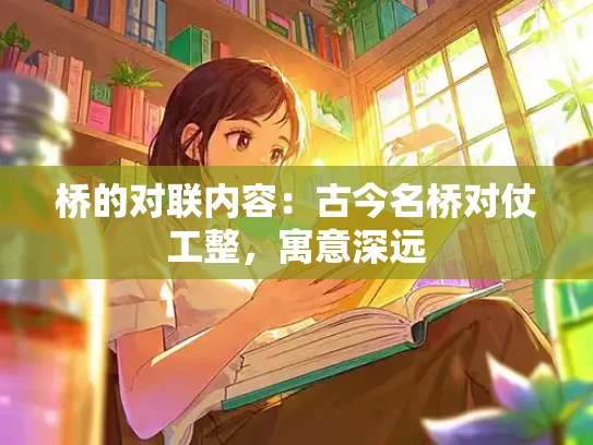 桥的对联内容：古今名桥对仗工整，寓意深远