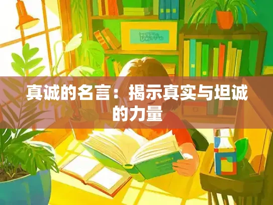 真诚的名言：揭示真实与坦诚的力量