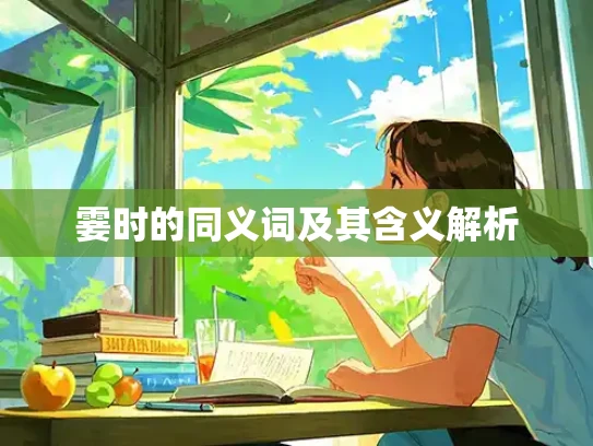 霎时的同义词及其含义解析