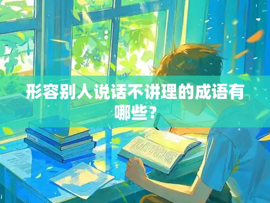 形容别人说话不讲理的成语有哪些？