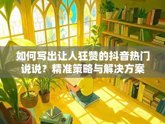 如何写出让人狂赞的抖音热门说说？精准策略与解决方案
