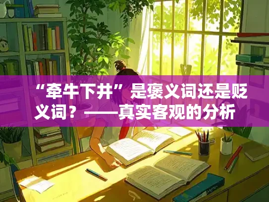 “牵牛下井”是褒义词还是贬义词？——真实客观的分析