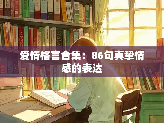 爱情格言合集：86句真挚情感的表达