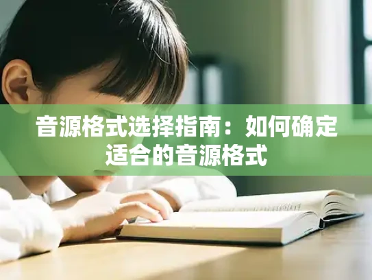 音源格式选择指南：如何确定适合的音源格式
