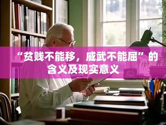 “贫贱不能移，威武不能屈”的含义及现实意义