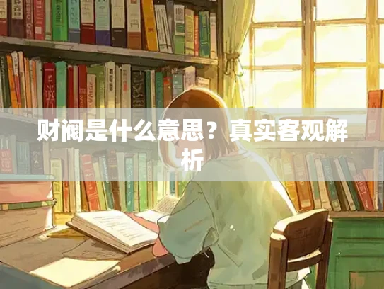财阀是什么意思？真实客观解析