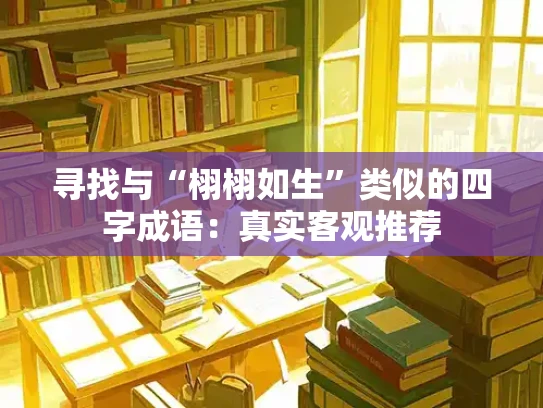 寻找与“栩栩如生”类似的四字成语：真实客观推荐