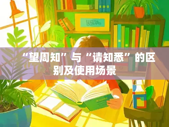 “望周知”与“请知悉”的区别及使用场景