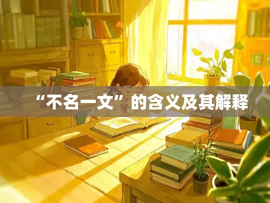 “不名一文”的含义及其解释