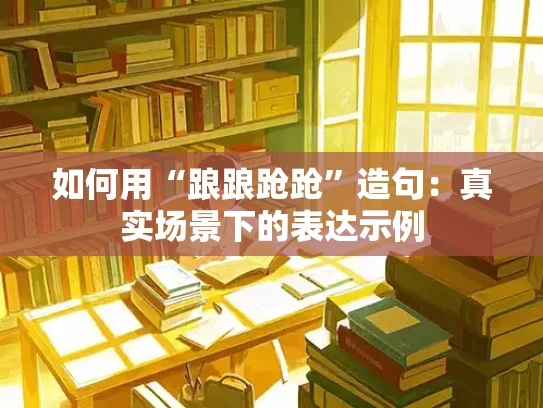 如何用“踉踉跄跄”造句：真实场景下的表达示例